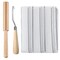 3 Pieces Latch Hook Tool Rug Mesh Fabric Canvas Wooden Bent Latch Hook Tool Yarn Cutter Embroidery Crafts Supplies for DIY Rug Carpet Tapestry Making, 19 x 59 Inches